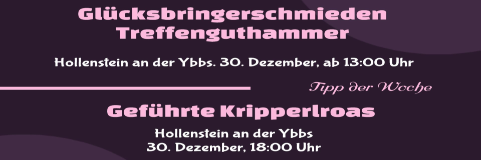 Glücksbringerschmieden und Kripperlroas. Foto: August Aust Glücksbringerschmieden und Kripperlroas. Foto: August Aust