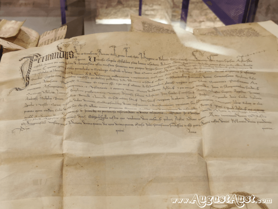 Vollmacht des Kardinallegaten Branda Castiglione. Foto August Aust Vollmacht des Kardinallegaten Branda Castiglione. Foto August Aust