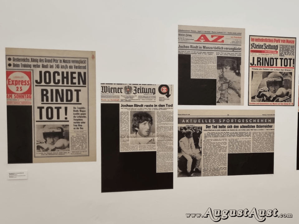 Jochen Rindt. Tod der Rennlegende. GrazMuseum Foto August Aust Jochen Rindt. Tod der Rennlegende. GrazMuseum Foto August Aust