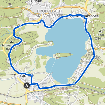 Wanderkarte. Wanderung Rund um den Faaker See Wanderkarte. Wanderung Rund um den Faaker See