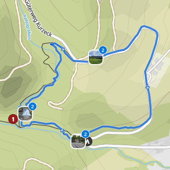 Wanderkarte. Kogler Wasserfälle Wanderkarte. Kogler Wasserfälle
