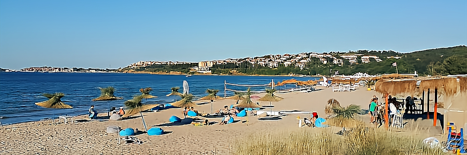 Kavatsi-Strand in Sosopol, Bulgarien Kavatsi-Strand in Sosopol, Bulgarien