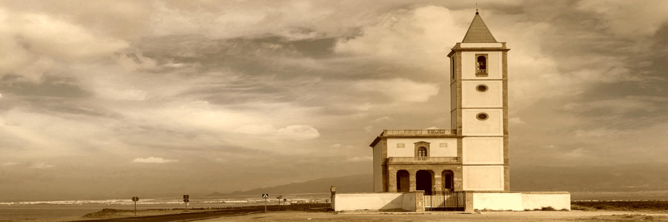 Kirche von Salinas, Cabo de Gata, Almeria Kirche von Salinas, Cabo de Gata, Almeria
