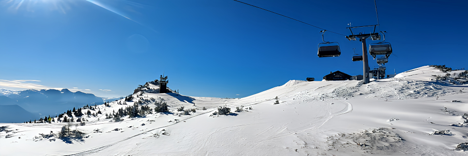 Sesselbahnen und Skilifte am Hochkar. Foto: August Aust Sesselbahnen und Skilifte am Hochkar. Foto: August Aust