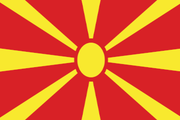 Flagge Nordmazedonien Flagge Nordmazedonien