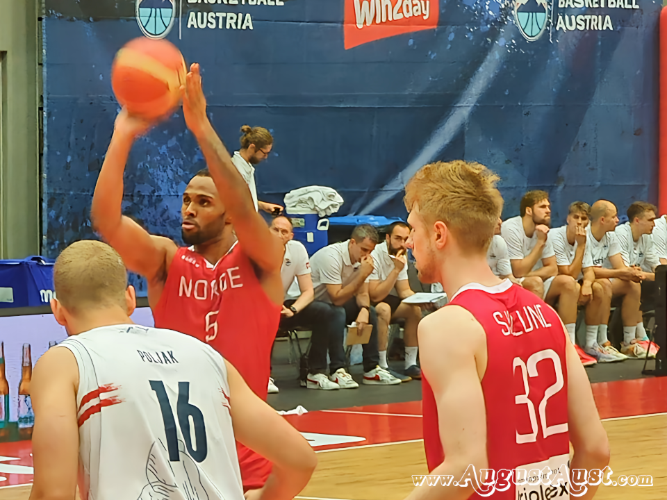 Basketball Österreich gegen Norwegen. Foto: August Aust Basketball Österreich gegen Norwegen. Foto: August Aust