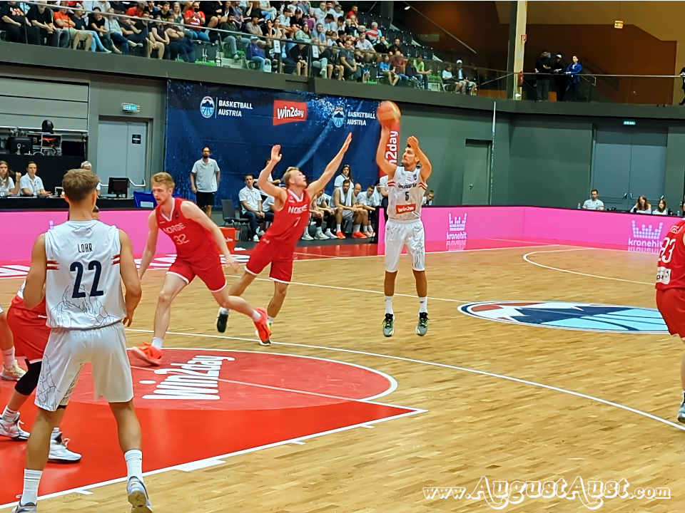 Basketball Österreich gegen Norwegen. Foto: August Aust Basketball Österreich gegen Norwegen. Foto: August Aust