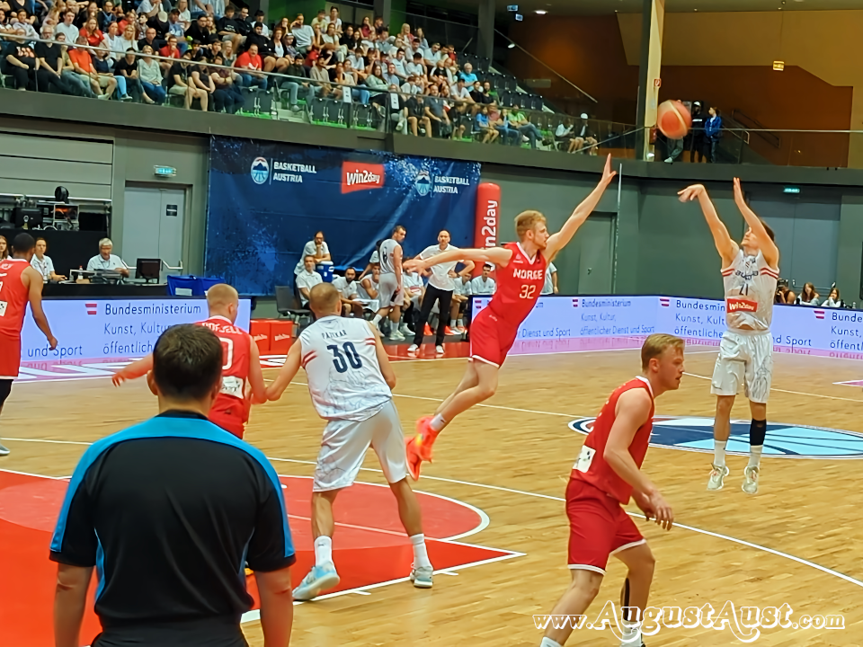 Basketball Österreich gegen Norwegen. Foto: August Aust Basketball Österreich gegen Norwegen. Foto: August Aust