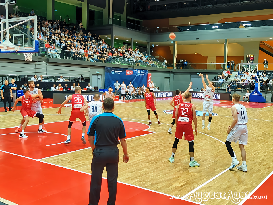 Basketball Österreich gegen Norwegen. Foto: August Aust Basketball Österreich gegen Norwegen. Foto: August Aust