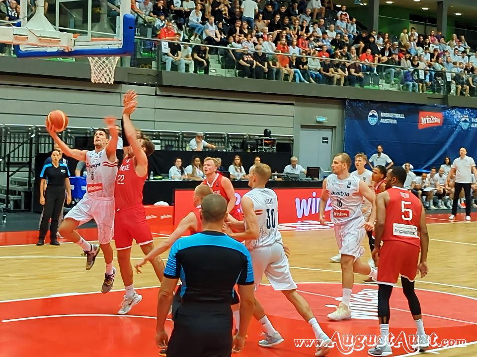 Basketball Österreich gegen Norwegen. Foto: August Aust Basketball Österreich gegen Norwegen. Foto: August Aust