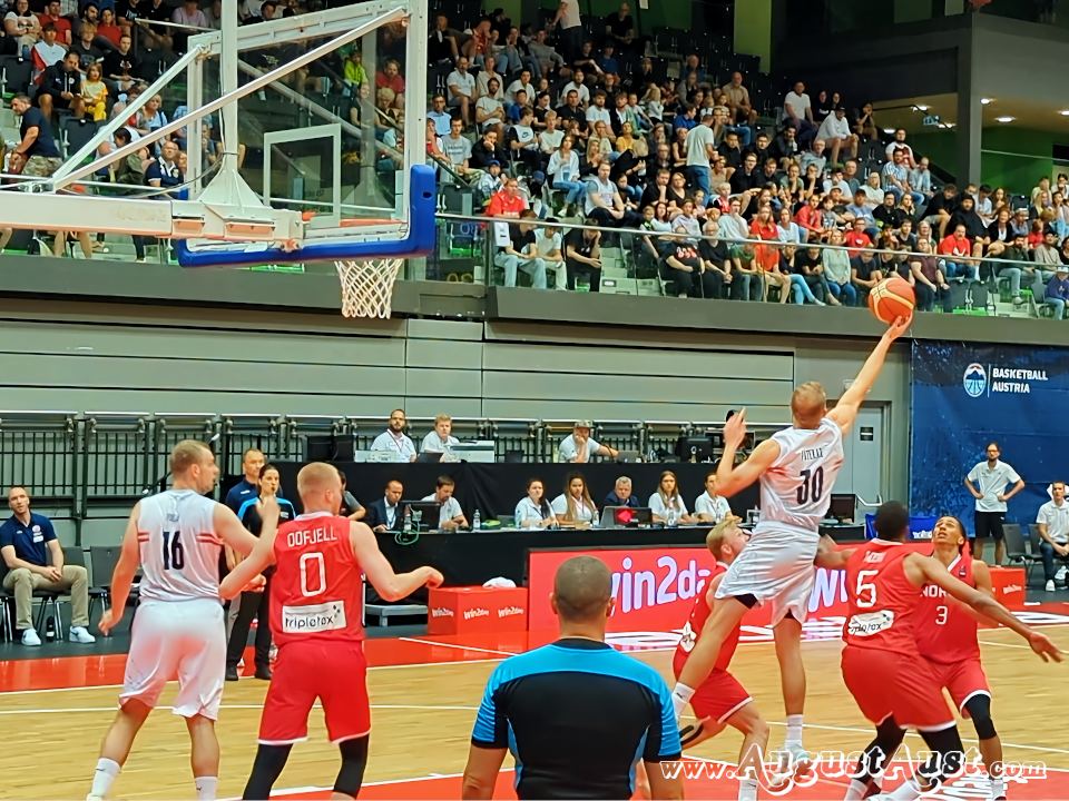 Basketball Österreich gegen Norwegen. Foto: August Aust