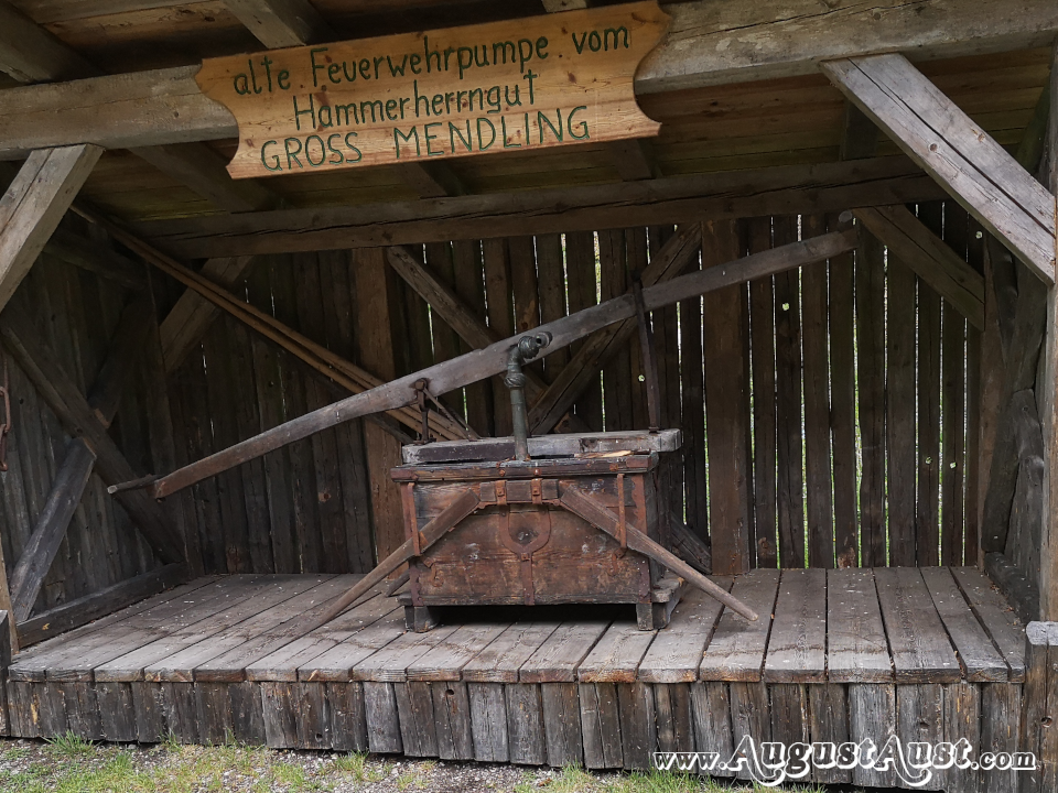 Feuerwehrpumpe Mendlingtal, Lassing. Foto: August Aust Feuerwehrpumpe Mendlingtal, Lassing. Foto: August Aust