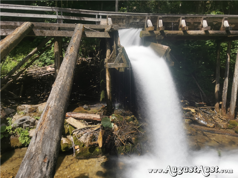 Holztriftanlage Mendlingtal, Lassing. Foto: August Aust Holztriftanlage Mendlingtal, Lassing. Foto: August Aust