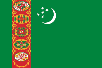 Flagge Turkmenistan Flagge Turkmenistan