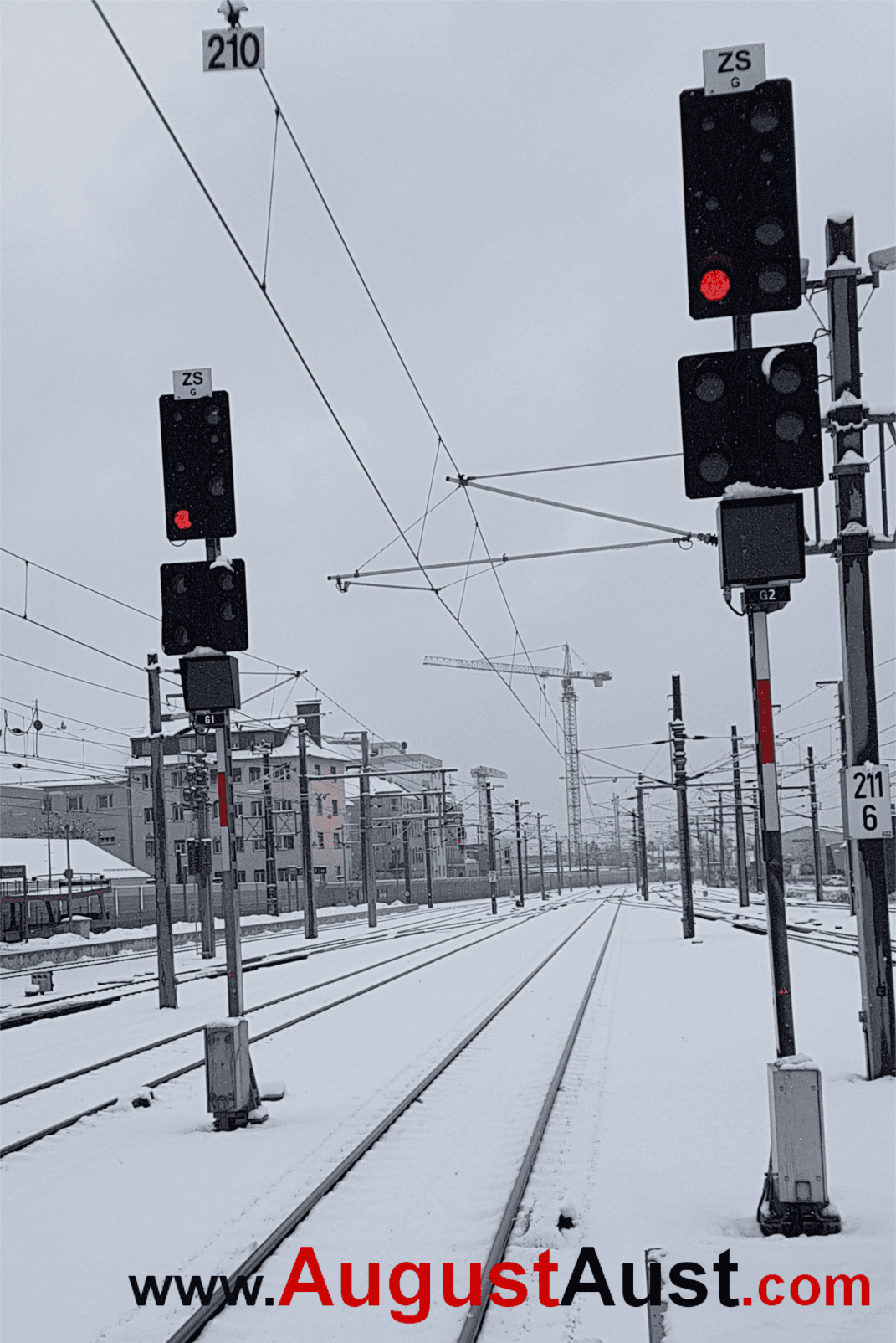 Graz Hauptbahnhof im Winter