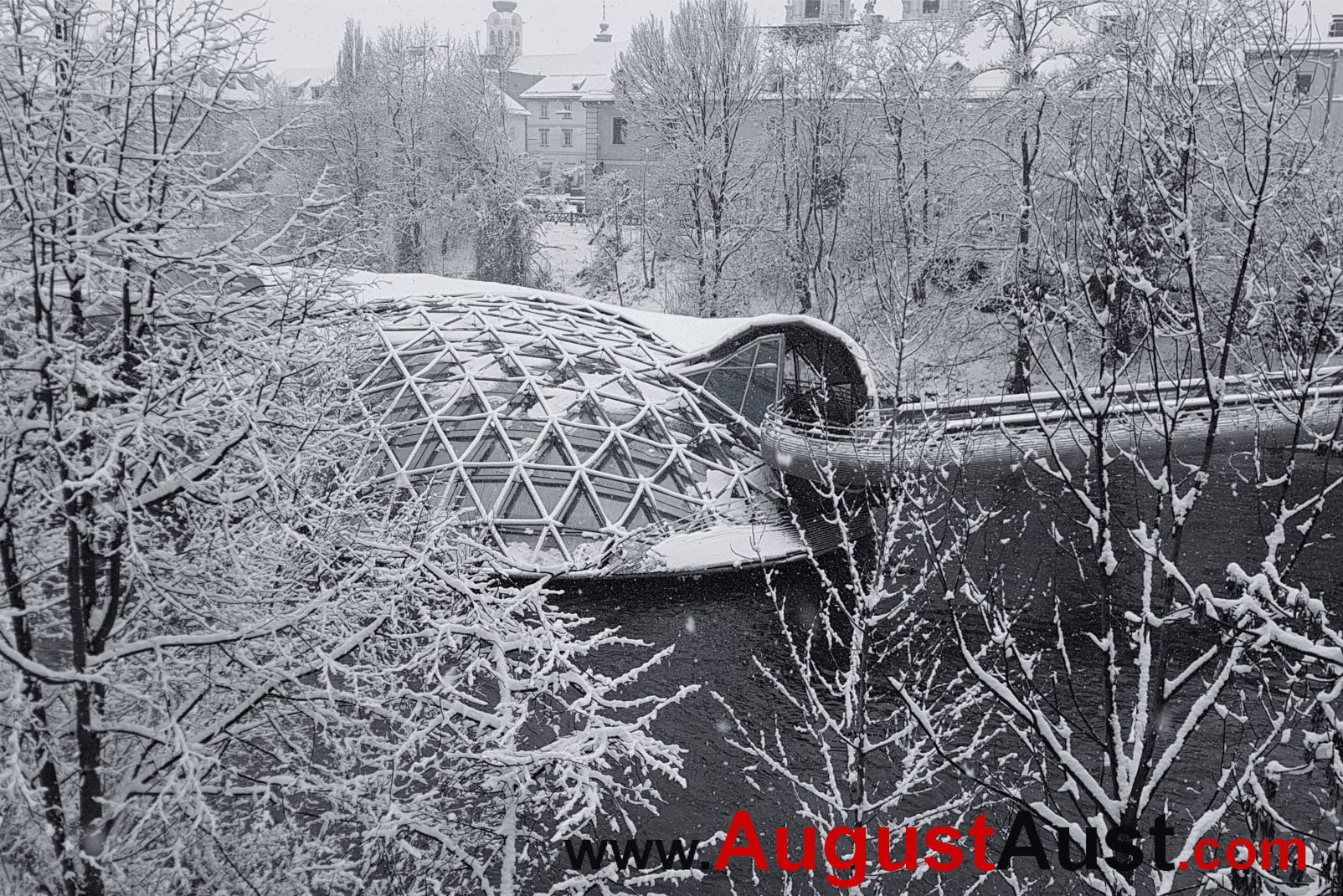 Murinsel Graz im Winter