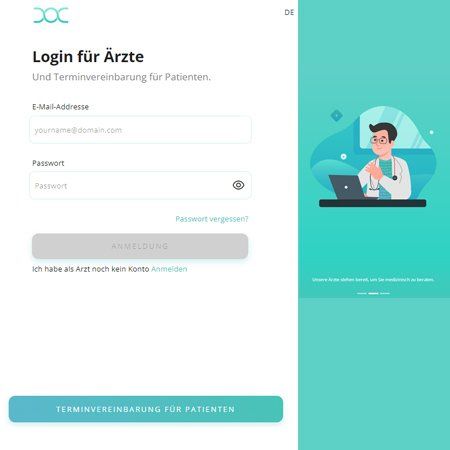 1. Login für Patienten