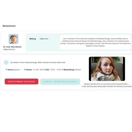 5. Sie befinden sich im virtuellen Wartezimmer