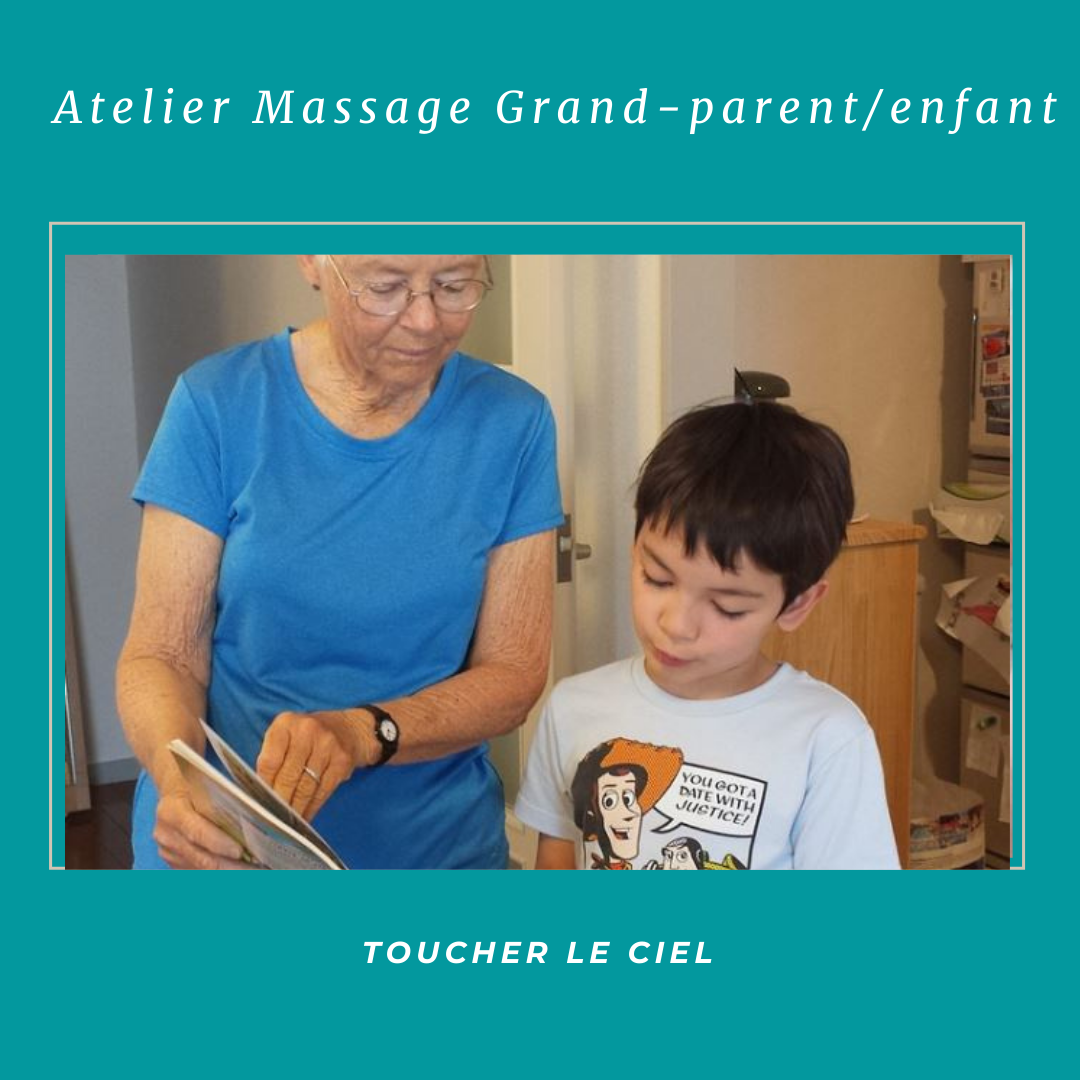 Mamie, papi, je sais que votre amour à moi est énorme ! TOUCHER LE CIEL MASSAGE BEBE ENFANT FEMME ENCEINTE PRISSE MACON BOURGOGNE SAONE ET LOIRE MASSAGE ECOLE CENTRE DE LOISIRS CRECHE GARDERIE MJC carte idee cadeau