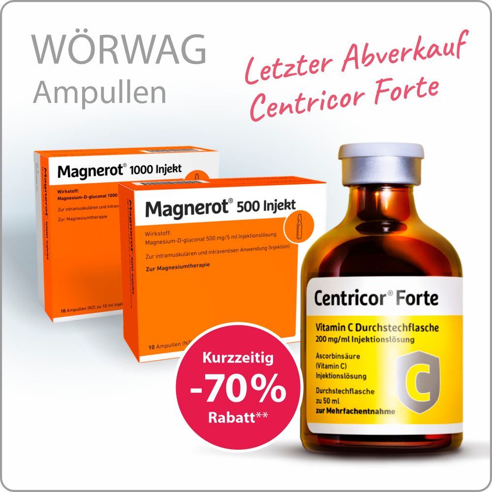 WÖRWAG Ampullen Centricor Forte Vitamin C Abverkauf