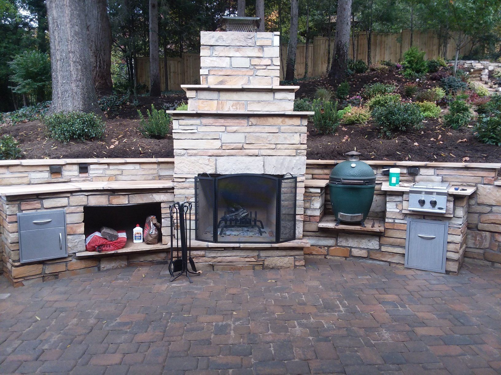 Outdoor fireplace Asheville