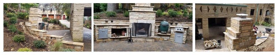 Asheville Landscaping Contractors, Landscape services, Outdoor Kitchen, Outdoor Fireplace