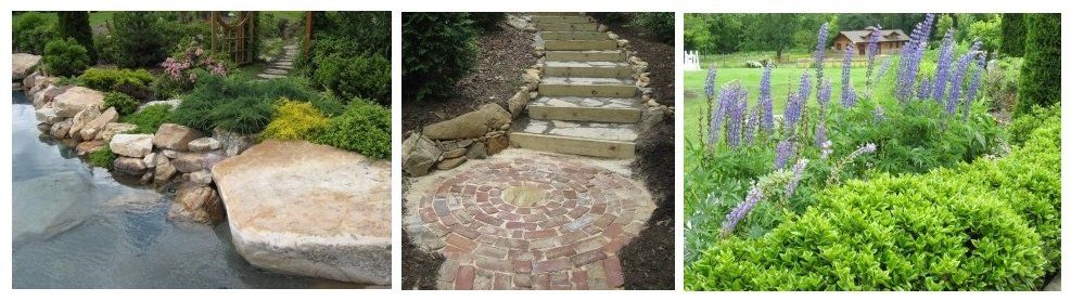 Professional Landscaping Asheville, Plantings, Brickwork, Wildflowers