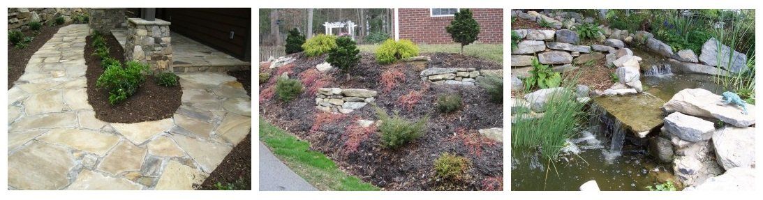 Asheville Landscape Services, Walkways, Steep bank plantings, Water features