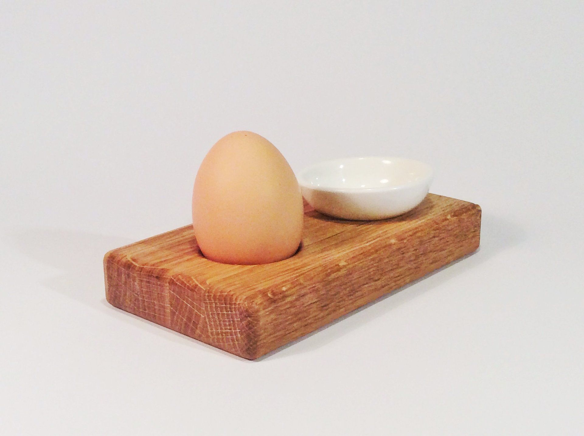 Eierbecher Holz inklusive Schale für Eierschalen