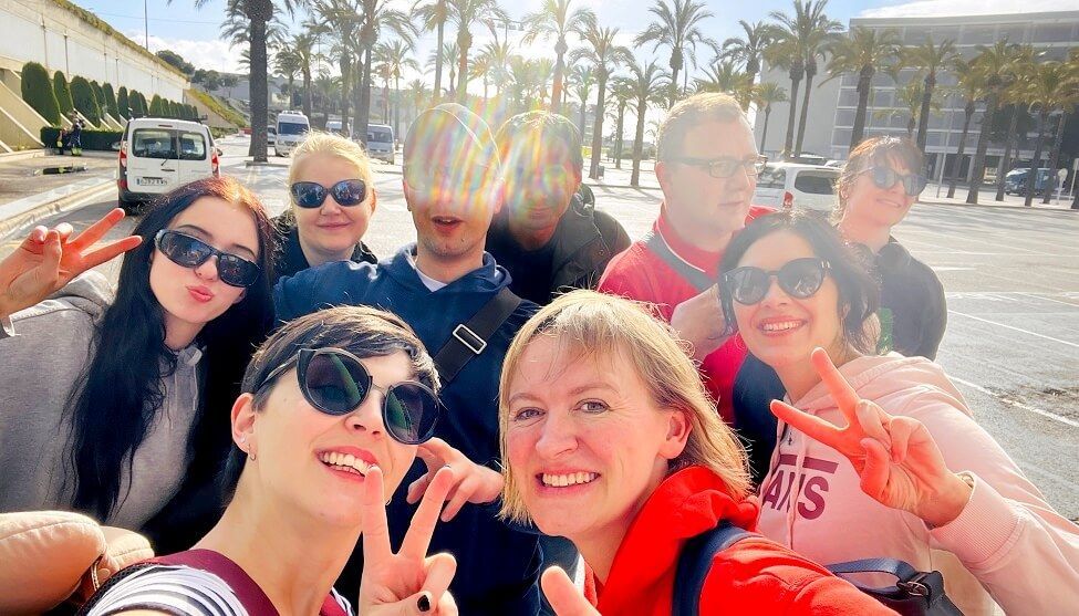Gruppen-Selfie Team ZSG Palma de Mallorca