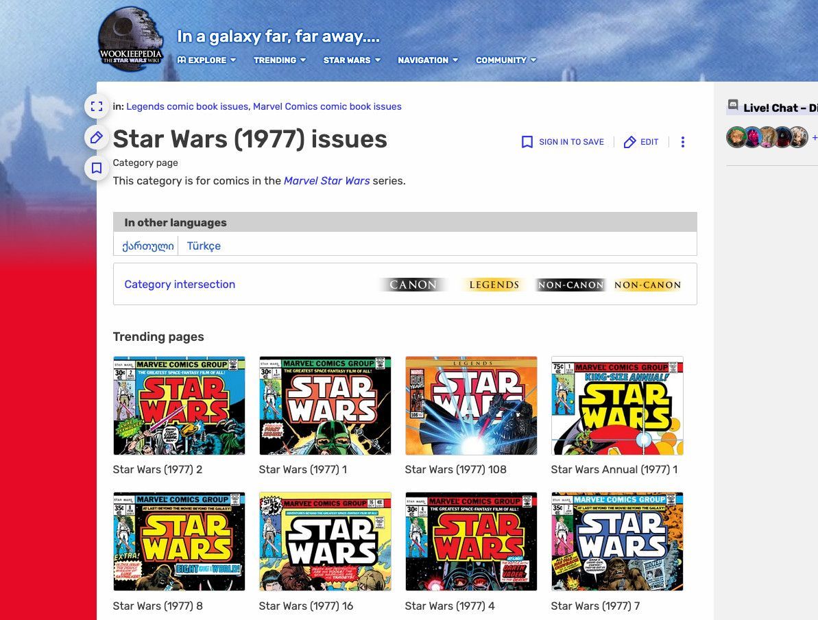 Marvels »Star Wars«-Comics auf Wookiepedia