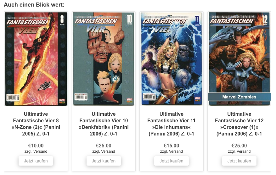 Empfehlungen zu Ultimative Fantastische Vier 9 »N-Zone (3/3)« (Panini)