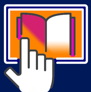 Icon of a digital book