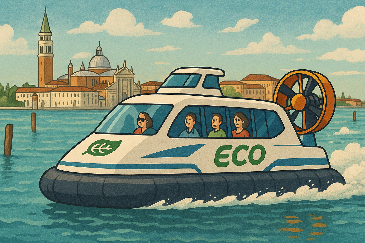 Una vignetta con Hovercraft che