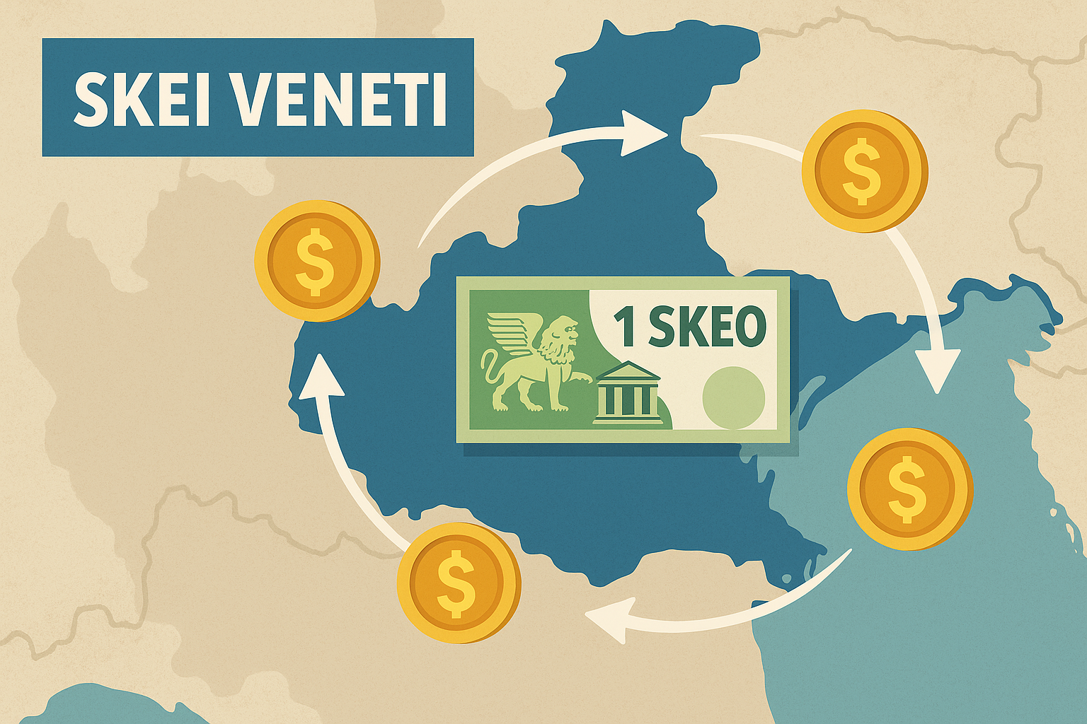 mappa veneto con flusso monetario skei