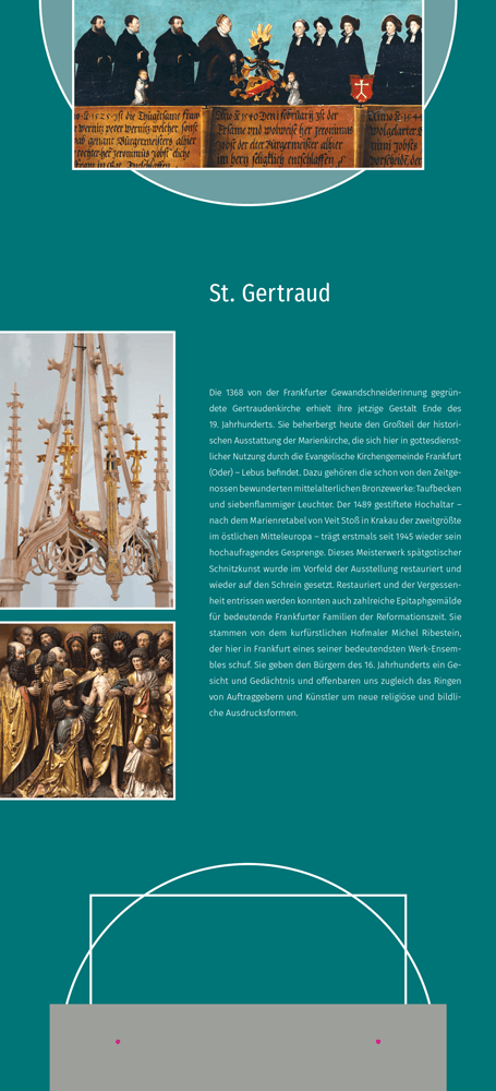 Einführungsstele zur Reformationsausstellung in St. Gertraud, Frankfurt (Oder) Einführungsstele zur Reformationsausstellung in St. Gertraud, Frankfurt (Oder)