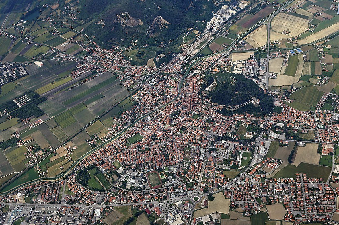 Monselice, aerial view