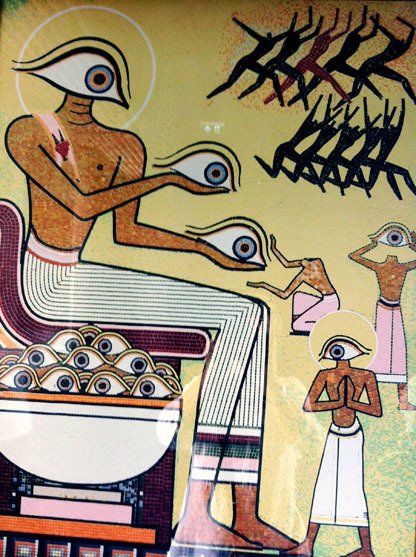 Wall paint in Suan Mokkh
