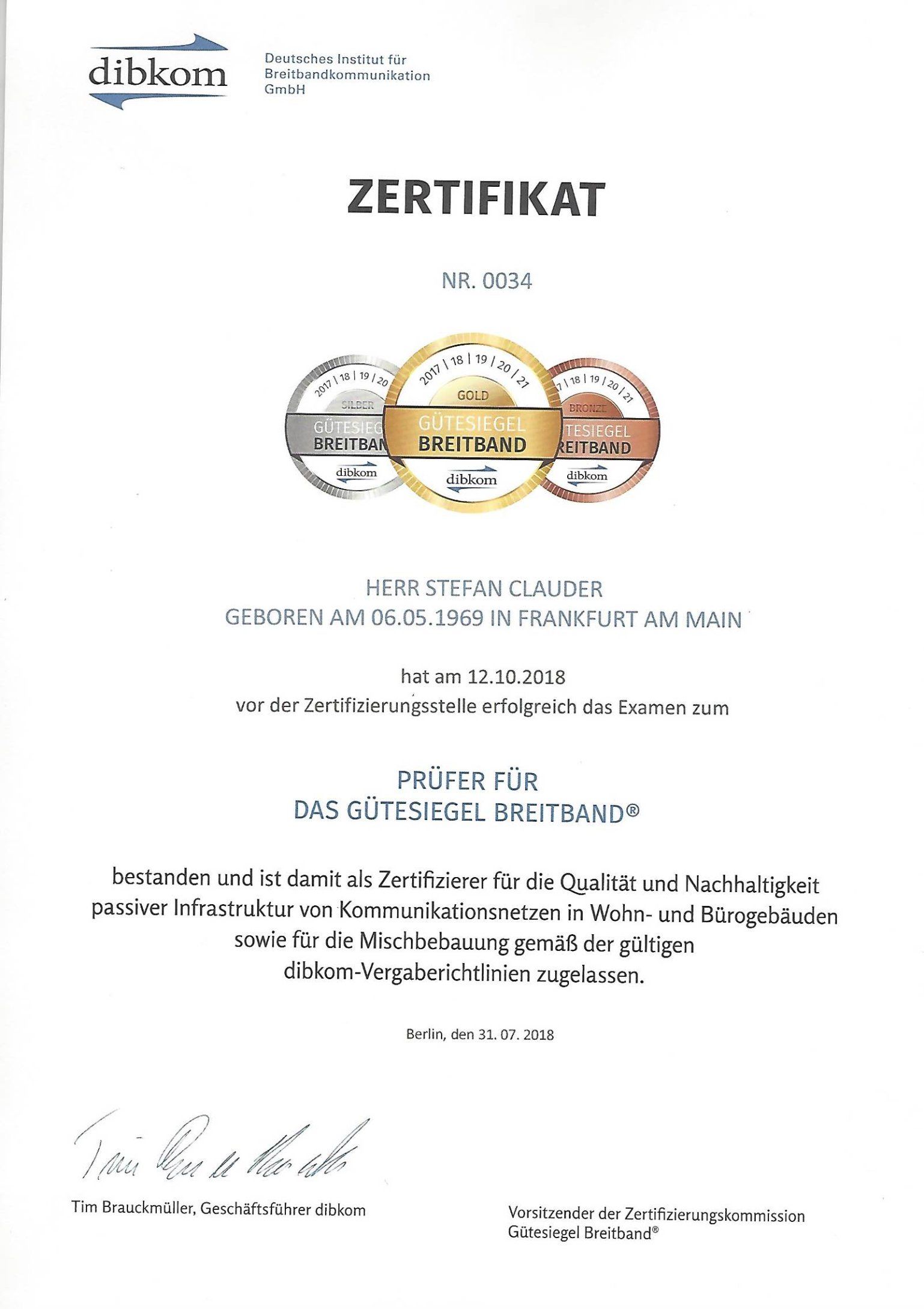 Gütesiegel Breitband