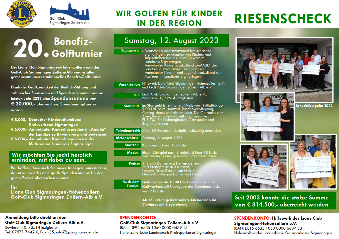 Benefiz- Golfturnier