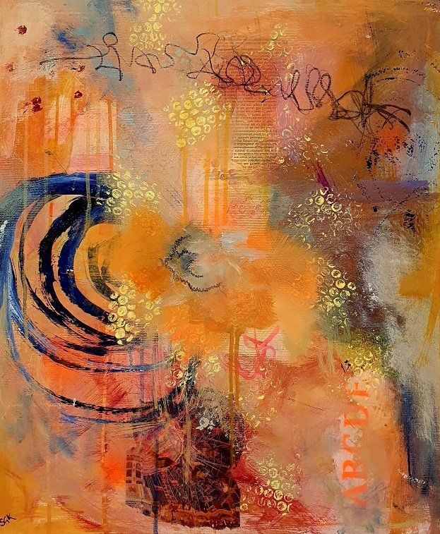 Fairground Attraction | Abstract Collage | Sabine Gauch Mixed Media