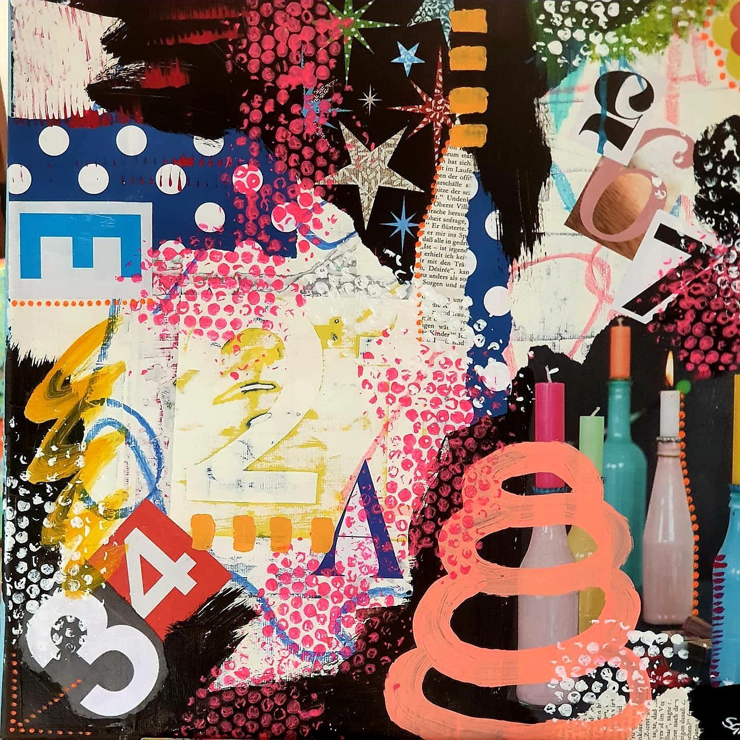 Just playing | Mixed Media Collage Sabine Gauch