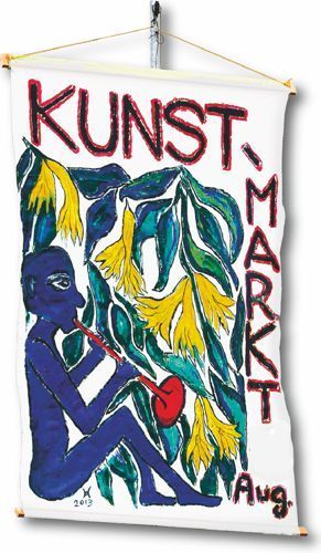 Das Bild zeigt das Plakat zum Kunstmarkt Bad Dürkheim 2025