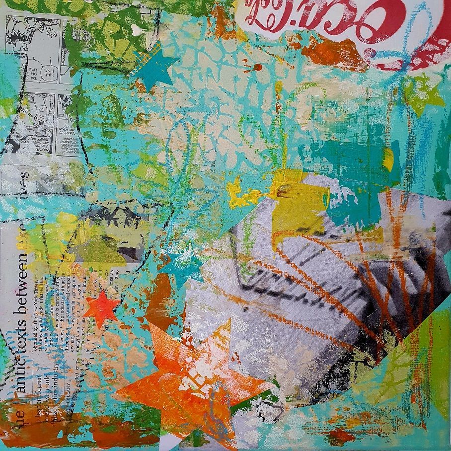 Lady Liberty triptych part 3 | Sabine Gauch Mixed Media