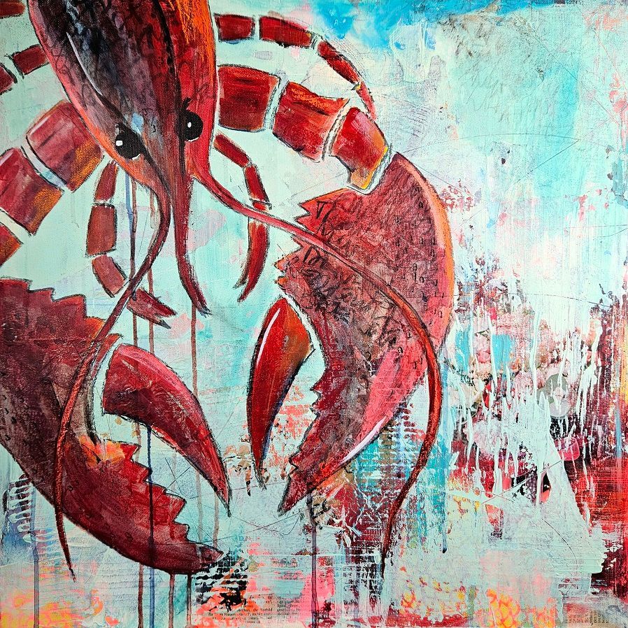 Acrylgemälde im Factory Style mit Lobster