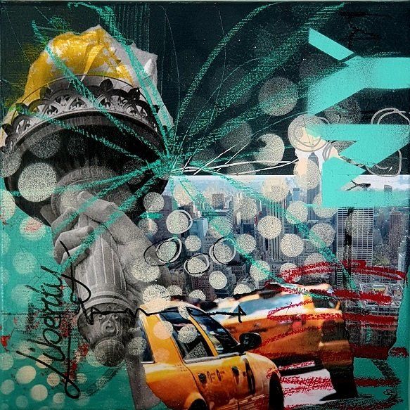 Little NY Torch | Sabine Gauch Mixed Media