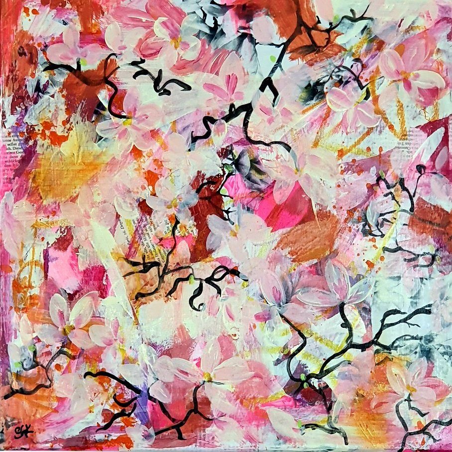 Magnolien | Sabine Gauch Mixed Media