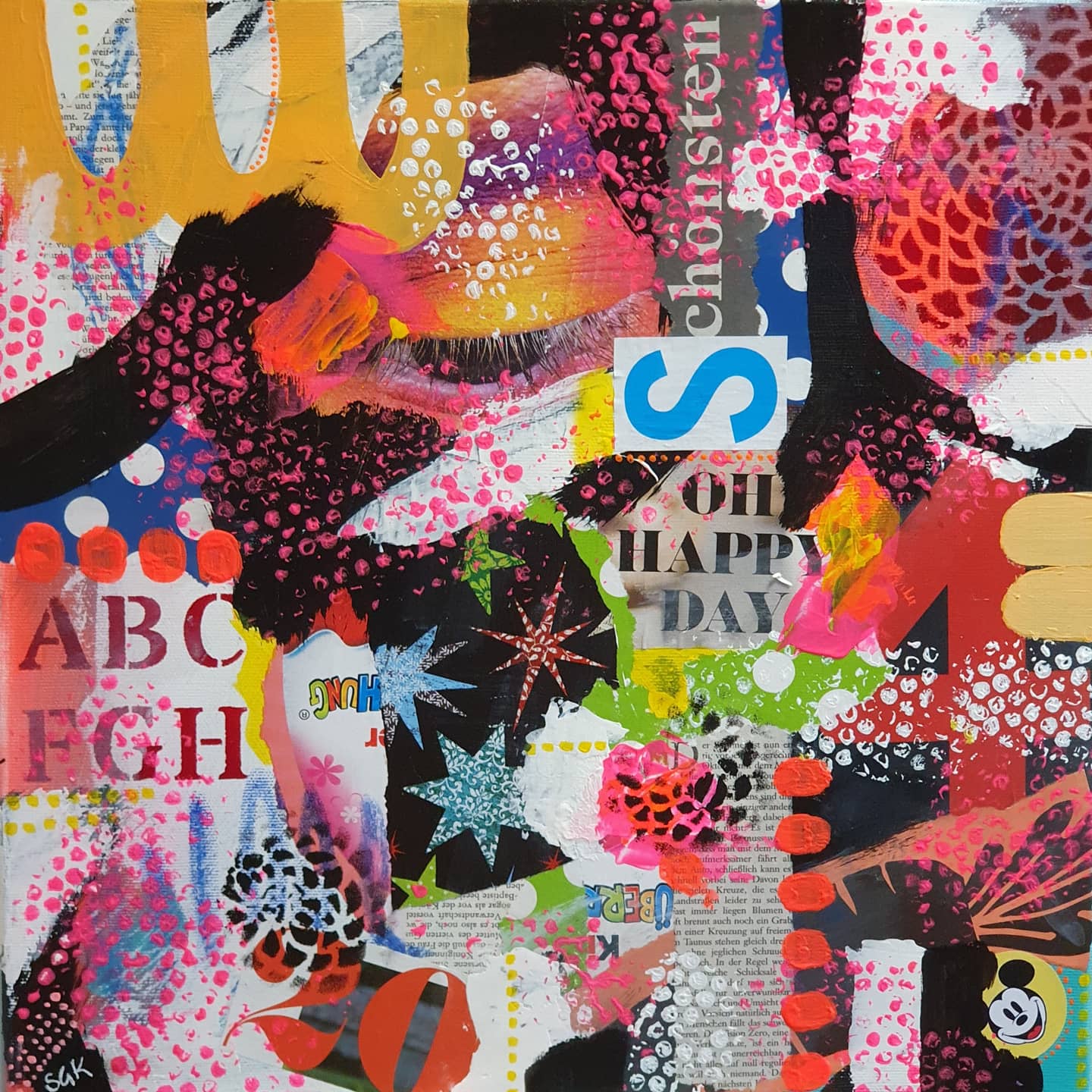 Playing again | Mixed Media Collage Sabine Gauch