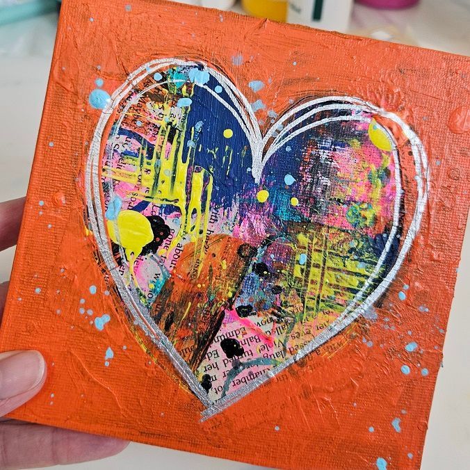 Ein kleines Bild aus meiner Mini Mixed Media Hearts Serie