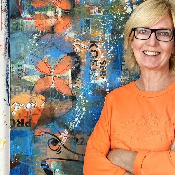 Das bin ich vor meinem Bild